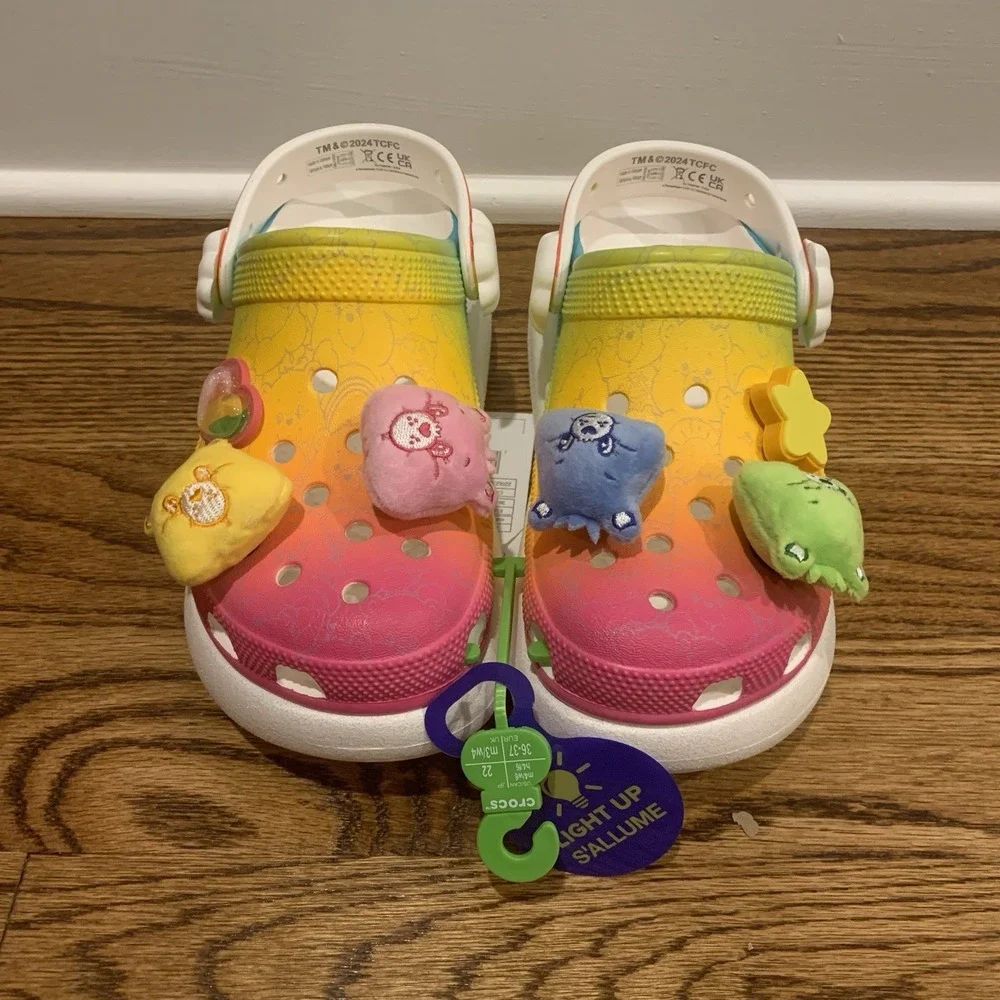 Crocs X Care Bears Adult Crush Clog Platform Sandals Women's Size 6 / Men's 4